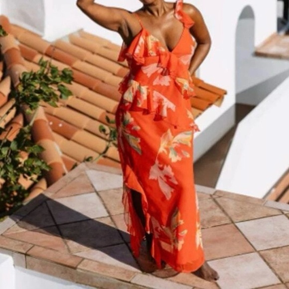 Maxi Sundress with Spaghetti Strap Plunge Neckline - Picture 7 of 11